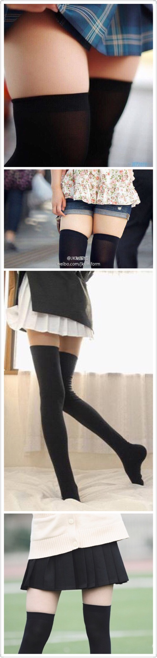 大家觉得图中哪种腿穿高筒袜比较好看？_来自小紫灵的自拍私房照分享