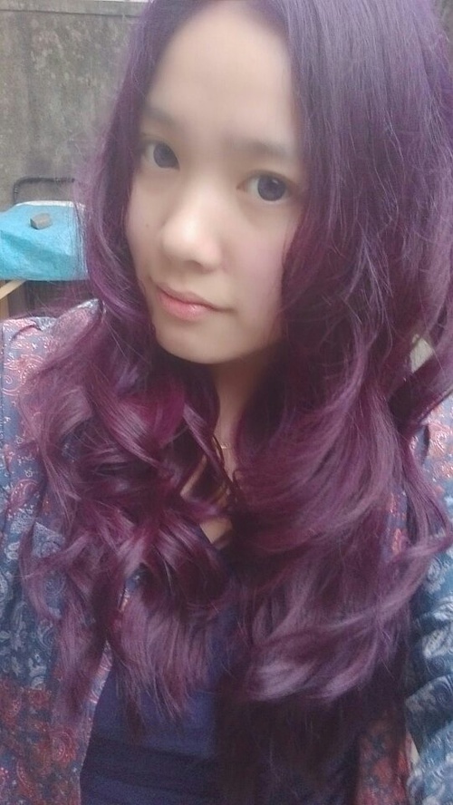 【晒】我新染的头发～～～其实是染坏了～_来自一颗紫色的毛球的自拍私房照分享